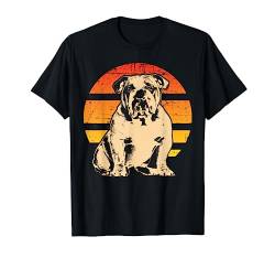 Retro Englische Bulldogge T-Shirt Geschenk Idee von Vintage Englische Bulldoggen Retro T-Shirts