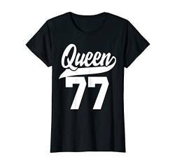 Damen Geschenk zum 77. Geburtstag Frau Vintage 1943 süßes Queen T-Shirt von Vintage Geburtstag Mädchen Frauen Geschenkideen