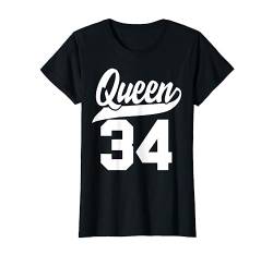 Geschenk zum 34. Geburtstag Frau Vintage 1986 süßes Queen T-Shirt von Vintage Geburtstag Mädchen Frauen Geschenkideen