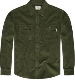 Vintage Industries Brix Shirt Männer Langarmhemd grün M 100% Baumwolle Basics von Vintage Industries