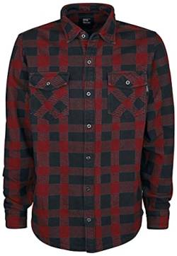 Vintage Industries Globe Heavyweight Shirt Männer Flanellhemd rot/schwarz 3XL 100% Baumwolle Basics von Vintage Industries