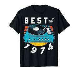 Best Of 1974 Vintage Vinyl Schallplatte zum 50. Geburtstag T-Shirt von Vintage LP Schallplatte Vinyl Jahrgang Geburtstage