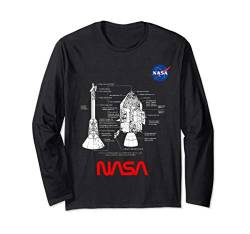 Apollo 11 NASA Klassisch Retro Abb Klassisch Geburtstag Art Langarmshirt von Vintage NASA Shirt Herren, NASA Shirt Kinder, Top