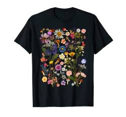 Vintage Boho WildFlower Botanical Flower Gepresste Blumen T-Shirt von Vintage Pressed Flowers Goblincore Cottagecore