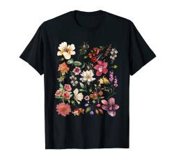 Vintage Pressed Flowers Cottagecore Wildflower Botanical T-Shirt von Vintage Pressed Flowers Goblincore Cottagecore