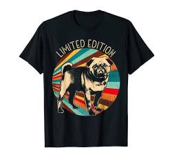 Retro Mops T-Shirt Damen & Herren von Vintage Pug Retro T-Shirts
