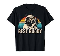 Retro Mops T-Shirt Geschenk Idee von Vintage Pug Retro T-Shirts