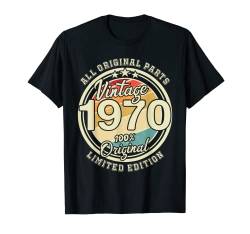 Jahrgang 1970 All Original Parts Geburtsjahr 1970 T-Shirt von Vintage Retro 100% Original Teile Geburtstag Party