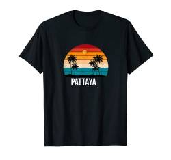 Pattaya Urlaubssouvenir Sonnenpalme Strand Ozean T-Shirt von Vintage Summer Holiday Souvenirs Men Women Kids