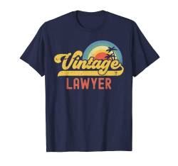 Lawyer Vintage Sunset Profession Retro Job Titel T-Shirt von Vintage Sunset Official Job Title Graduation Gift