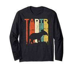 Retro Tapir Tier Tapire Geschenke Langarmshirt von Vintage Tapir Geschenke