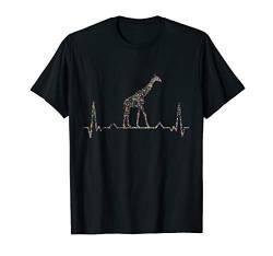 Afrika EKG Geschenk für Giraffen Liebhaber Vintage Giraffe T-Shirt von Vintage Tier T-Shirts & Geschenkideen