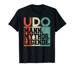 Herren Retro Udo Mann Mythos Legende Geburtstag Geschenk T-Shirt von Vintage Vornamen Geburtstagsgeschenk