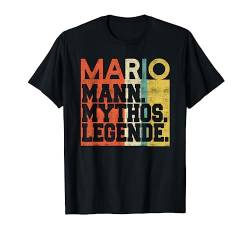 Retro Mario Mann Mythos Legende Geburtstag Geschenk T-Shirt von Vintage Vornamen Geburtstagsgeschenk