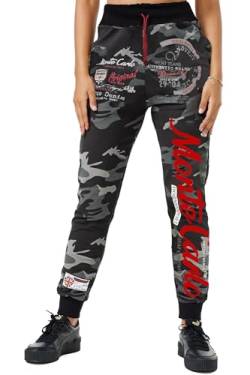 Violento Damen Lange Trainingshose | Monte Carlo 592 (Antra Rot Camouflage | M) von Violento