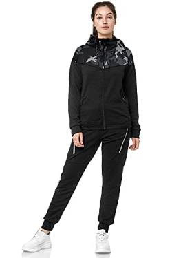 Violento Damen Trainingsanzug | 0984 (S, Schwarz-Camo) von Violento