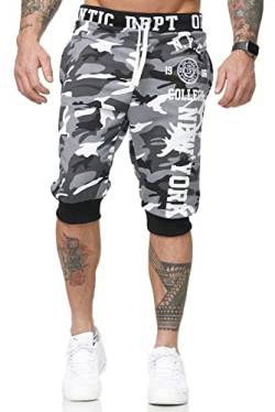 Violento Herren Bermuda-Shorts | Caprihose | 100% Baumwolle | New York 569 (M-Slim, Grau-Camouflage) von Violento