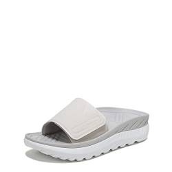 Vionic Blissful Rejuvenate Recovery Sandale für alle Geschlechter, unterstützende Slide Sandalen, Weiß/Dampf, 10 Women/8.5 Men von Vionic