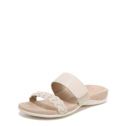 Vionic Damen Jeanne Leder Cream Sandalen 40.5 EU von Vionic