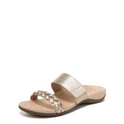 Vionic Damen Jeanne Leder Gold Sandalen 39 EU von Vionic