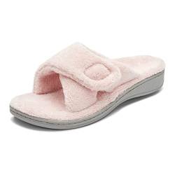Vionic Indulge Relax Damen Pantoffeln Weiche Hausschuhe mit Dreizonen-Komfort bei Fersenschmerzen und Plantarfasziitis, mittlere Passform, Pink - rose - Größe: 39.5 EU von Vionic