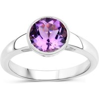 Vira Jewels Fingerring 925-Sterling Silber rhodiniert Glänzend Amethyst lila von Vira Jewels