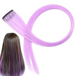 Farbige Haarverlängerungen - Rainbow Mehrfarbige Haarverlängerungen - Haarverlängerungen für Mädchen Glattes Haar Synthetische Haarteile Party Virtcooy von Virtcooy
