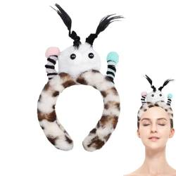 Gesichtswasch-Stirnband,Big Eye Cartoon mit Zöpfen Requisiten Haarspangen - Kosmetisches weiches, flauschiges Stirnband zum Waschen von Anime-Kostü -Cosplay-Zubehör Virtcooy von Virtcooy
