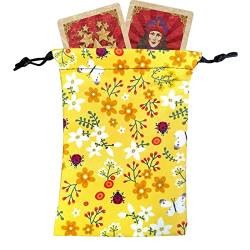 Virtcooy Tarot-Karten-Tasche, Tarotkartenbeutel mit Kordelzug, Composite-Vlies-Schmuckbeutel-Halter für Enthusiasten Handgeschenktüten von Virtcooy