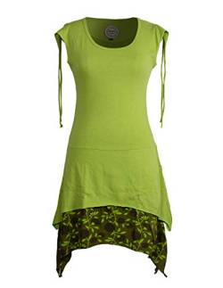 Vishes - Alternative Bekleidung - Ärmelloses Lagen-Look Elfen Zipfelkleid aus Baumwolle hellgrün 36-38 von Vishes