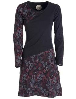 Vishes - Alternative Bekleidung - Asymmetrisches Langarm Jersey Kleid Damen kurz schwarz 48 von Vishes