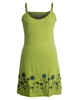 Vishes - Alternative Bekleidung - Besticktes Rosen Baumwoll-Kleid mit verstellbaren Trägern hellgrün 46 von Vishes