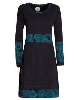 Vishes - Alternative Bekleidung - Damen Langarm Longshirt-Kleid Sweatkleid Shirt-Kleid Tunika-Kleid schwarz 34 von Vishes