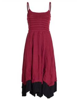 Vishes - Alternative Bekleidung - Damen Sommer-Kleid längen-verstellbar Spagettiträger-Kleid dunkelrot 42-44 von Vishes