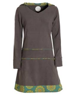 Vishes - Alternative Bekleidung - Extra warmes Winterkleid Damen Pullover-Kleid Sweatkleid Eco-Fleece Olive 34 von Vishes