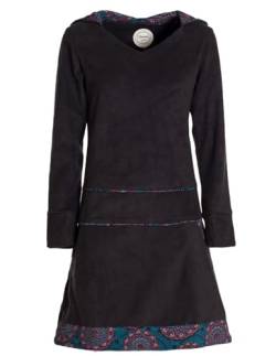 Vishes - Alternative Bekleidung - Extra warmes Winterkleid Damen Pullover-Kleid Sweatkleid Eco-Fleece schwarz 34 von Vishes