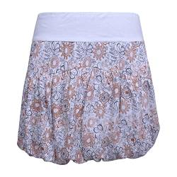 Vishes - Alternative Bekleidung - Kurzer Damen Ballon-Rock Baumwoll-Jersey Blumen-Druck Taschen weiß 36 von Vishes