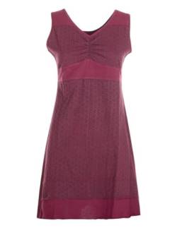 Vishes - Alternative Bekleidung - Kurzes Damen Kleid Blumentunika Hemdchen Hängerchen ärmellos dunkelrot 40-42 von Vishes