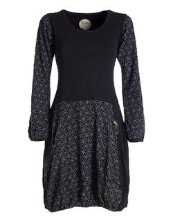 Vishes - Alternative Bekleidung - Langarm Damen-Keid Ballon-Kleid Shirt-Kleid kurz Loose fit schwarz 38 von Vishes