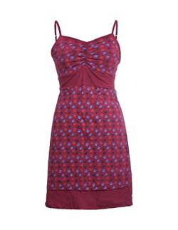 Vishes - Alternative Bekleidung - Schulterfreies Damen Kleid Bustier Mini Kleid mit Spagettiträgern dunkelrot 38 von Vishes