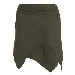 Vishes - Alternative Bekleidung - Thermorock Warmer Damen Winterrock kurz Zipfelrock aus ECO-Fleece Olive 38 von Vishes