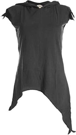 Vishes - Alternative Bekleidung - Zipfelshirt mit Zipfelkapuze aus Baumwolle schwarz 34-36 von Vishes