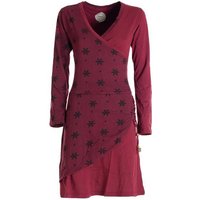 Vishes Jerseykleid Langarm Damen Jerseykleid aus Baumwolle mit Bändern und Blümchenmuster Goa, Hippie Style von Vishes