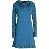 Vishes Jerseykleid Langarm Kleid Schal-Kleid Winterkleider Baumwollkleid Elfen, Goa, Hippie Style von Vishes