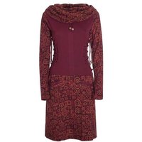 Vishes Jerseykleid Langarm Strickkleid Sweatshirtkleid mit Schnürung Elfen, Hippie, Boho, Goa Style von Vishes