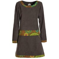 Vishes Midikleid Extra warmes Winterkleid Damen Langarm Kleider Sweatkleid Fleece Elfen, Hippe, Boho, Goa Style von Vishes