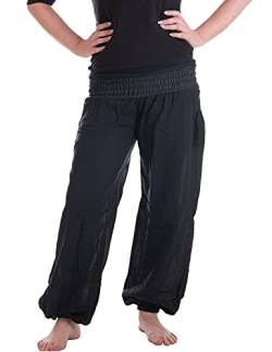 Vishes - Sommer Chino Haremshose aus Baumwolle mit super elastischem Bund - handgewebt - Alternative Bekleidung für Damen von Vishes