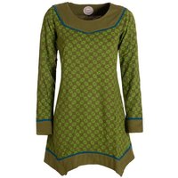 Vishes Tunikakleid Langarm Damen Tunika Shirt-Kleid Ethno Zipfel-Bluse Blusenkleid Elfen, Hippie, Boho Style von Vishes