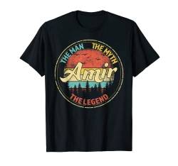 Amir The Man The Myth The Legend Men Personalisierter Name T-Shirt von Visit Our Legendary Store With Custom Name Apparel