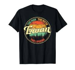 Ewan The Man The Mythos The Legend Men Personalisierter Name T-Shirt von Visit Our Legendary Store With Custom Name Apparel